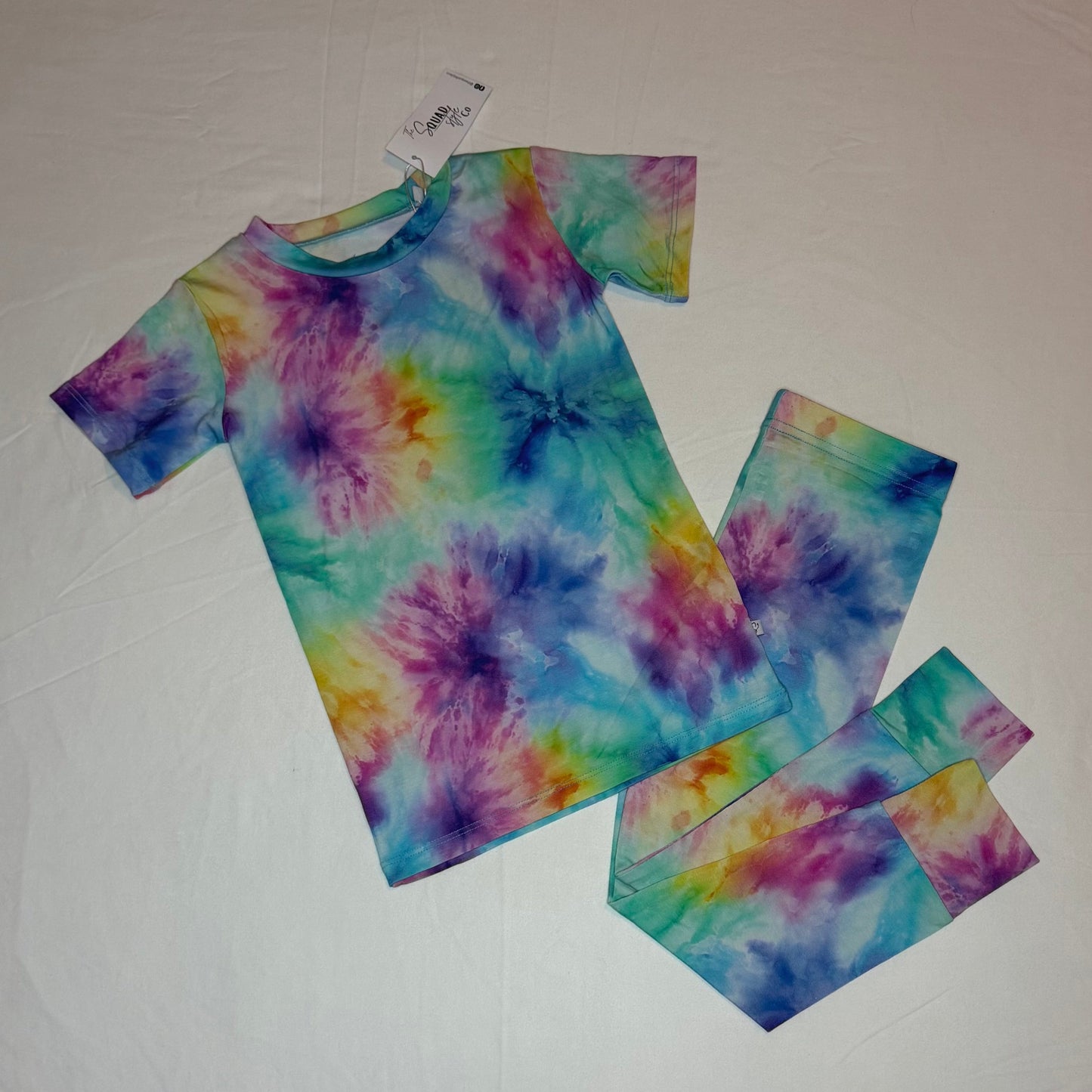 Rainbow Watercolor 2-Piece Pajama Set