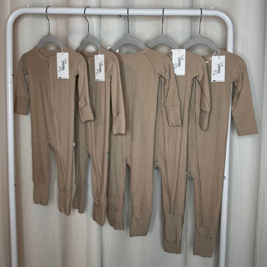 Oat Ribbed Convertible Romper