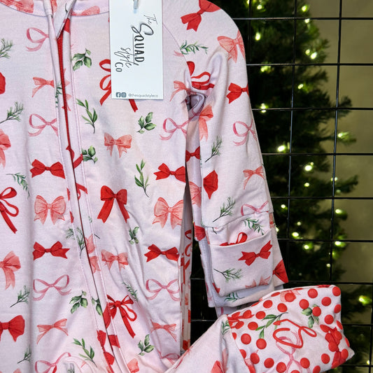 Perfectly wrapped romper with footie grips