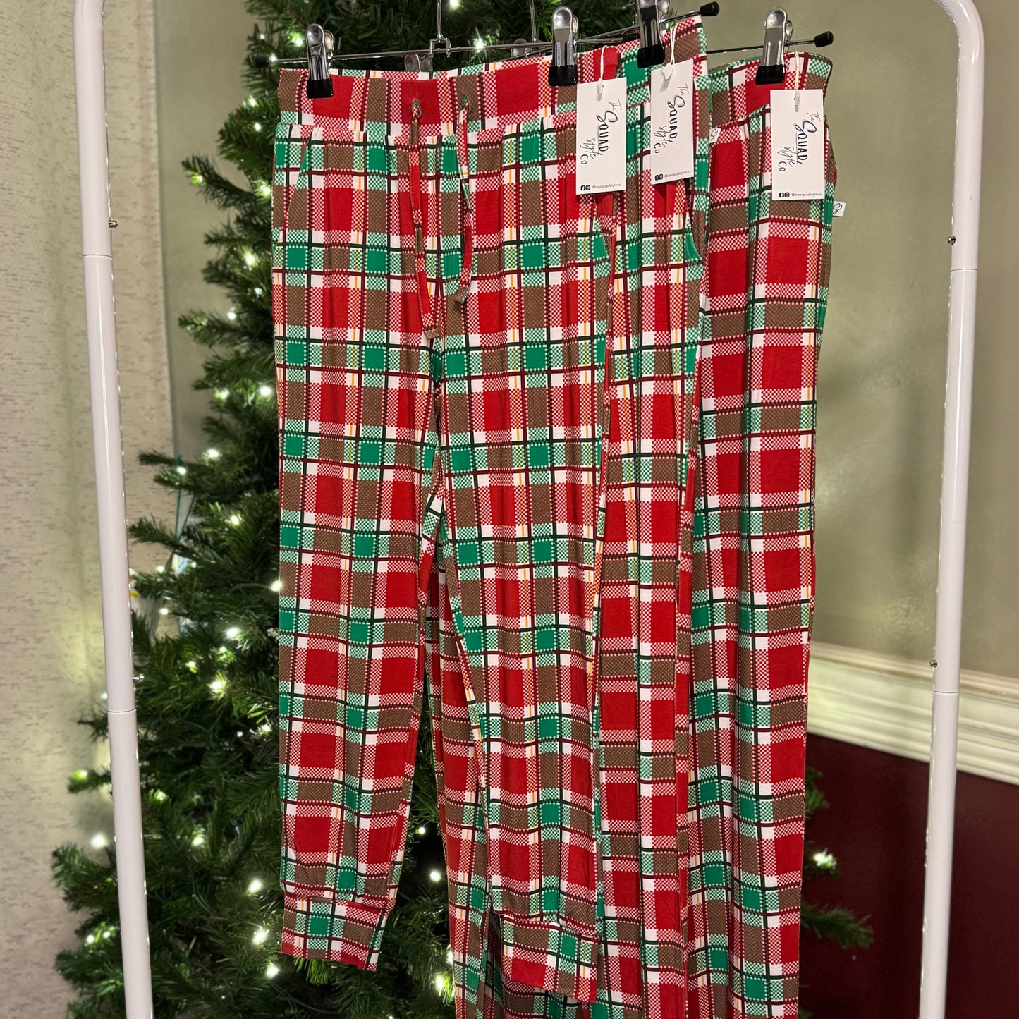 Plaid You're Here Youth Joggers