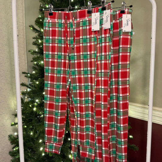 Plaid You're Here Youth Joggers
