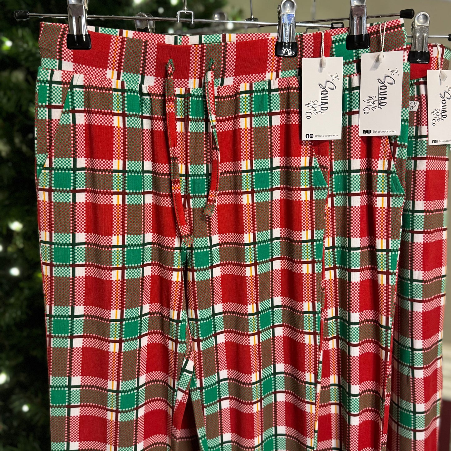 Plaid You're Here Youth Joggers